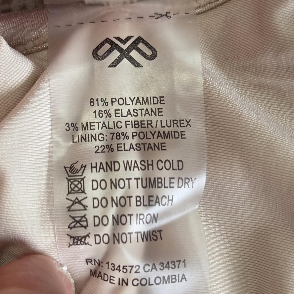 PQ Swim White+Gold One-Piece Swimsuit Sz L Coquette Soft Girl - Picture 15 of 16